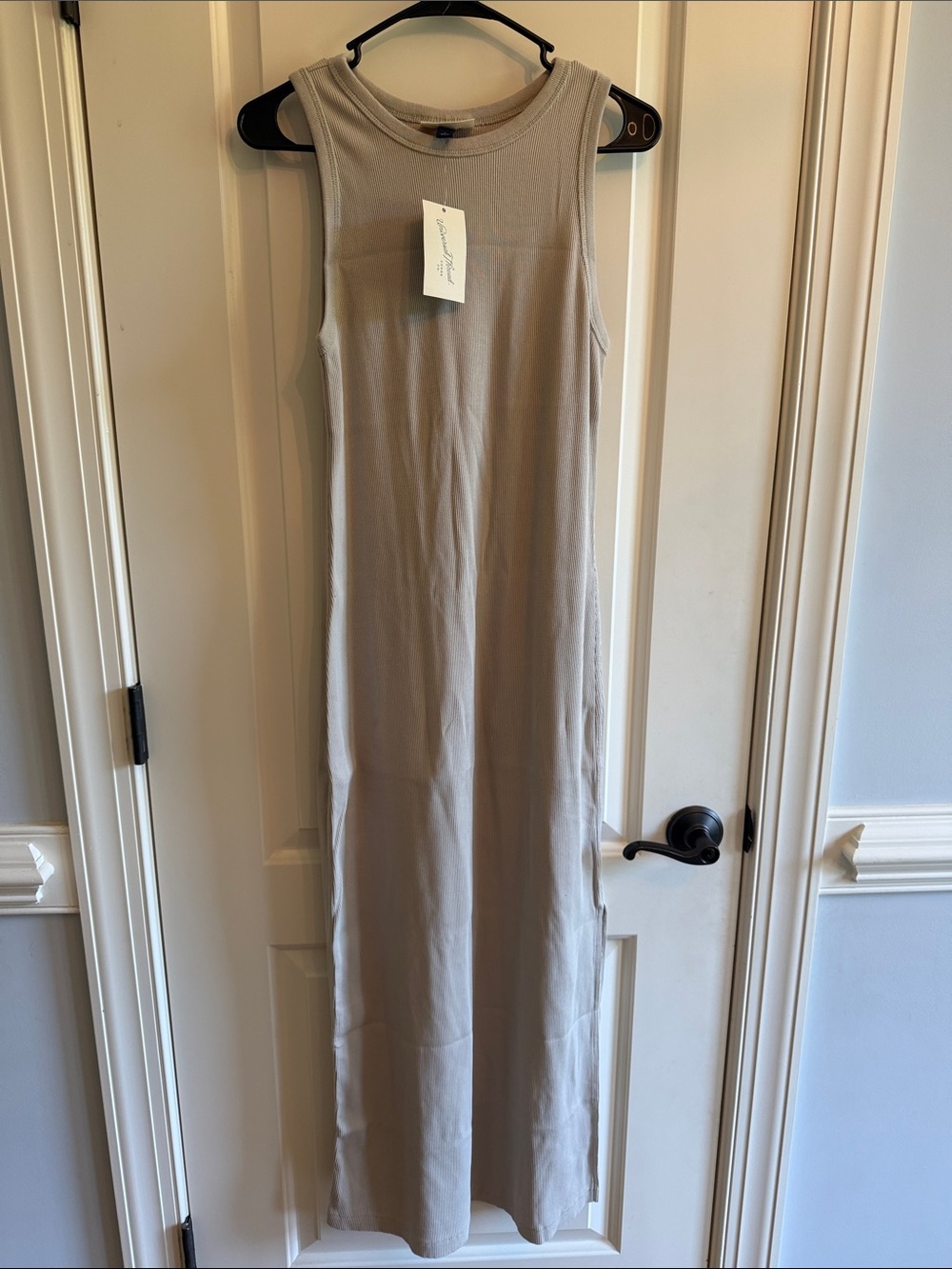 Universal Threads Sleeveless Taupe Maxi Dress - Women's Ribbed Knit
